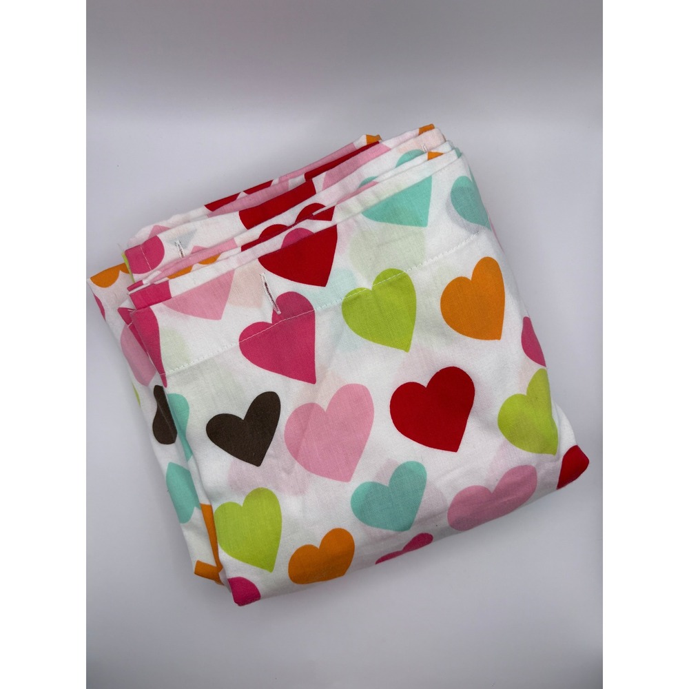 O Home Target Multi Color Heart Fabric Shower Curtain Retro Pink Red Green 2009